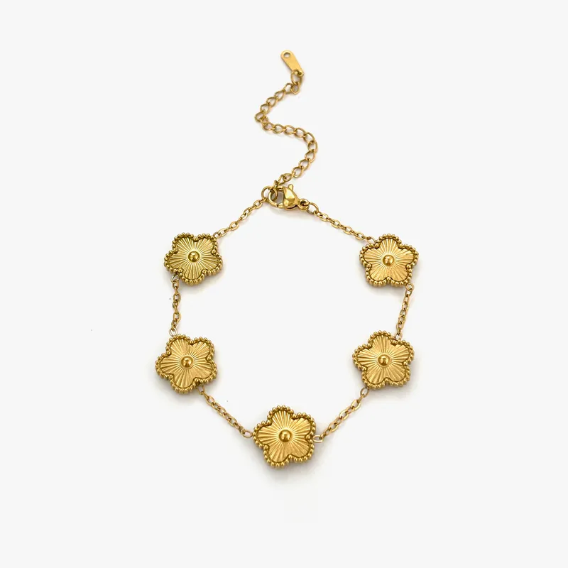 Golden Blossom Flower Bracelet