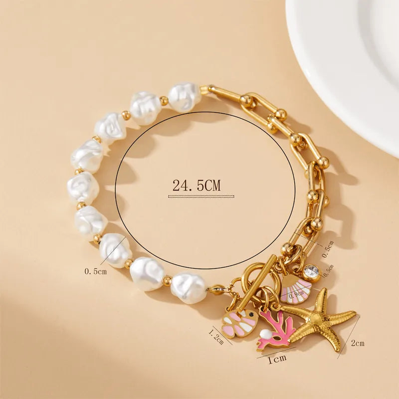 Ocean Charm Bracelet (18K Gold Plated)