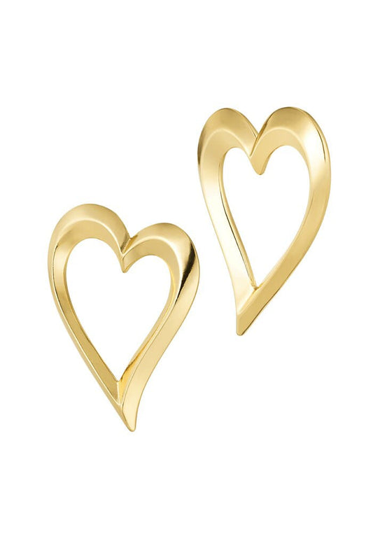 Gold Heart Earrings