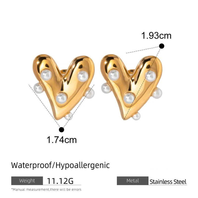 Classic Heart Studs Earrings