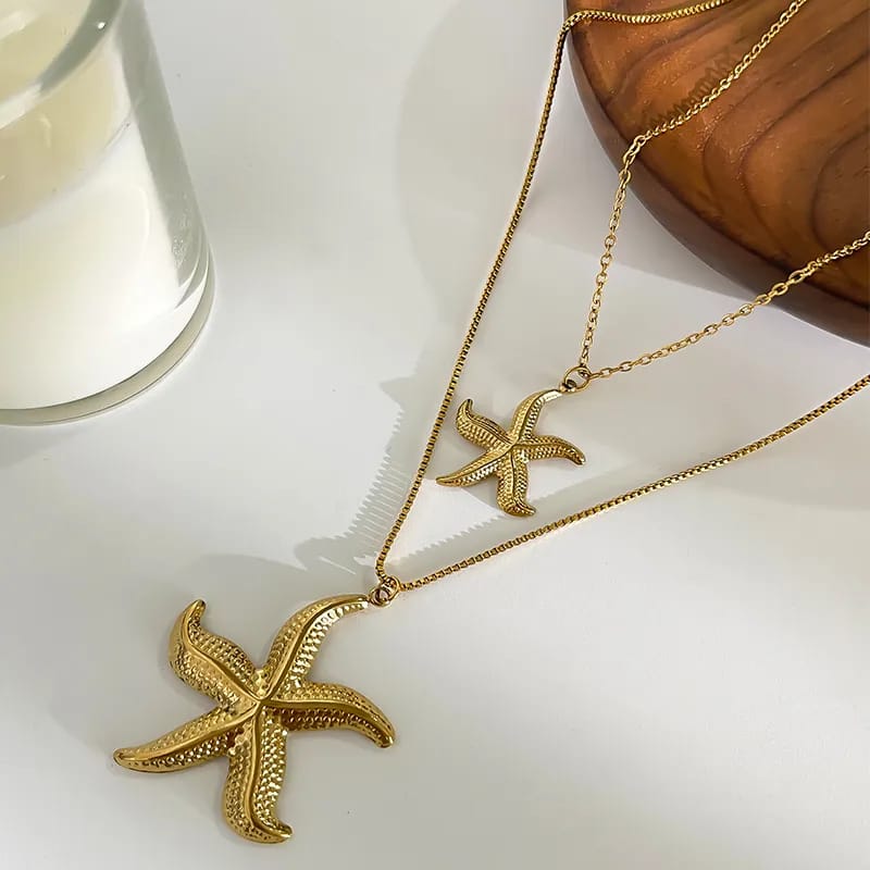 Starfish Gold Pendant Necklace