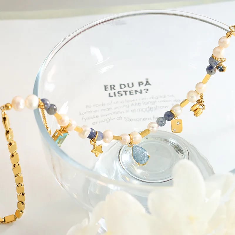 Elegant Star Pearl Necklace