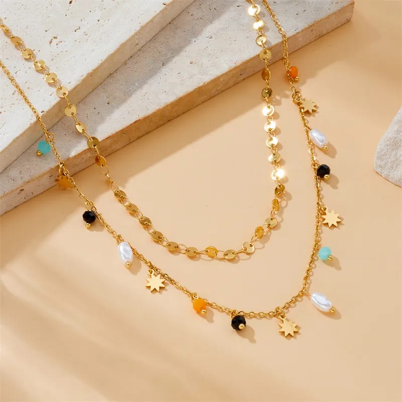 Vintage Gem Drop Necklace