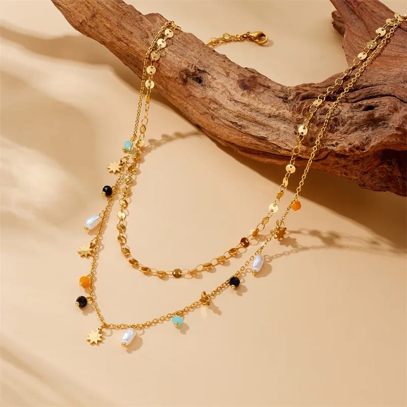 Vintage Gem Drop Necklace