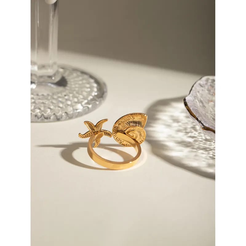 Starfish Conch Ring